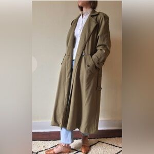 Vintage Jones New York Army Green Women's Trench Coat